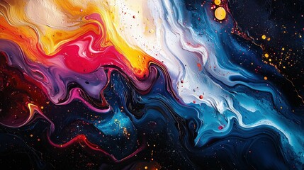 Abstract wallpaper with a smooth composition merging geometry and fluid organic shapes