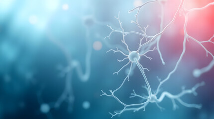 Close up active nerve cells. Human brain stimulation or activity with neurons, level of mind, intellectual achievements, possibility of people's intelligence, development of mental abilities concept