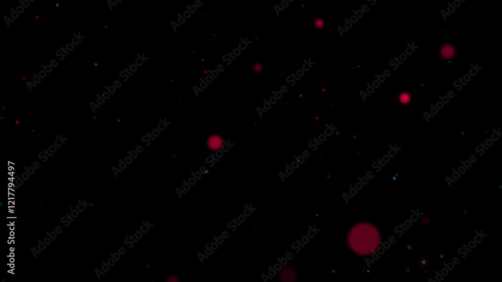 Poster red particles overlay animation - looping background