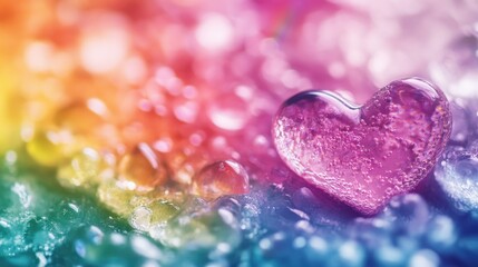 Fototapeta premium Vibrant Rainbow Heart