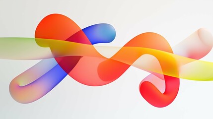 Smooth abstract composition of fluid shapes, trendy playful background