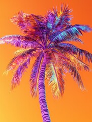 Brightly Colored Palm Tree