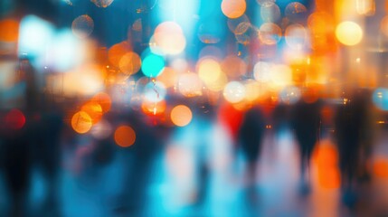 Urban Blur: Cityscape with Focused Lights