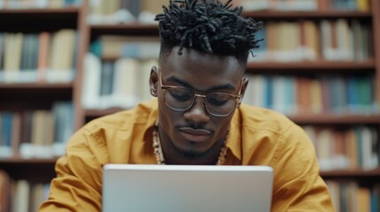 Focused Student with Glasses