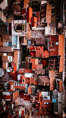 drone industrial photo of rooftops