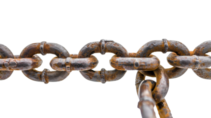 Solid black chain close up