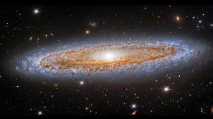 A stunning image of a spiral galaxy, showcasing its bright core and surrounding stars.