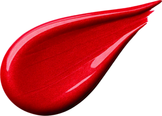 Red cosmetic makeup smear, transparent background PNG