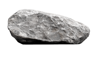 Rock with warm colors isolated on white background, Created with Generative AI technology