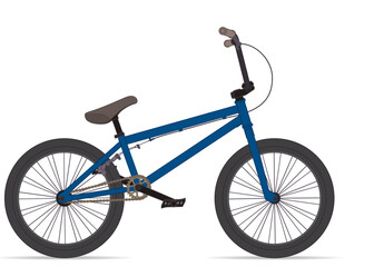 Obraz premium bmx motocross extreme sport blue bike isolated on a white background