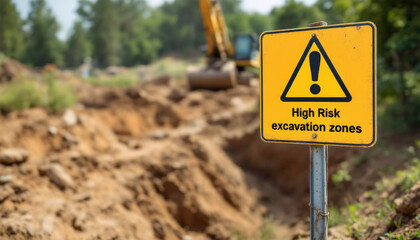 High Risk Excavation Zones: Construction Site Safety Warning