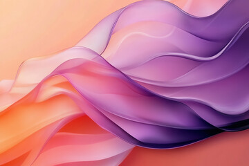 Obraz premium Abstract Purple and Orange Waves