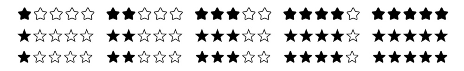 Rating stars icon. Rating icon