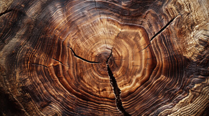 Fototapeta premium Rustic Wood Plank Texture with Deep, Rugged Grains, Earthy Brown Tones, and Visible Saw Marks, Evoking a Handcrafted and Organic Aesthetic