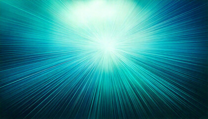 Obraz premium Stunning teal abstract background with radiating lines converging towards a bright center. Perfect for website banners, presentations, or any design needing a vibrant, energetic feel.