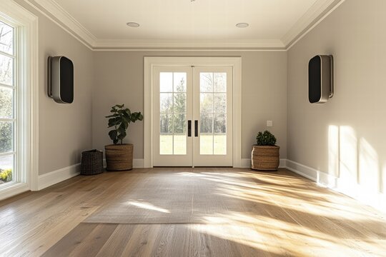 Wireless motion sensors enhance security in modern entryway installation