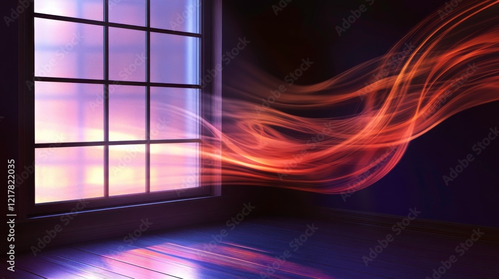 Poster Dynamic Light Streaming Through a Window