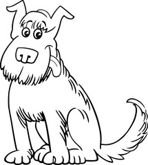cartoon shaggy dog comic animal character coloring page