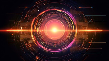 Fototapeta premium Futuristic Circuitry with 3D Sleek Interface Design