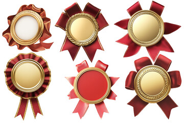 set of award badges, cut out