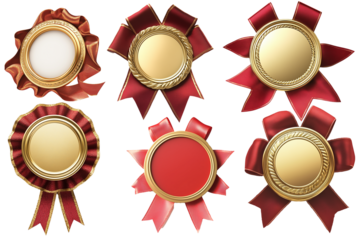 set of award badges, cut out