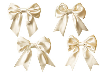 set of gold bows, cut out