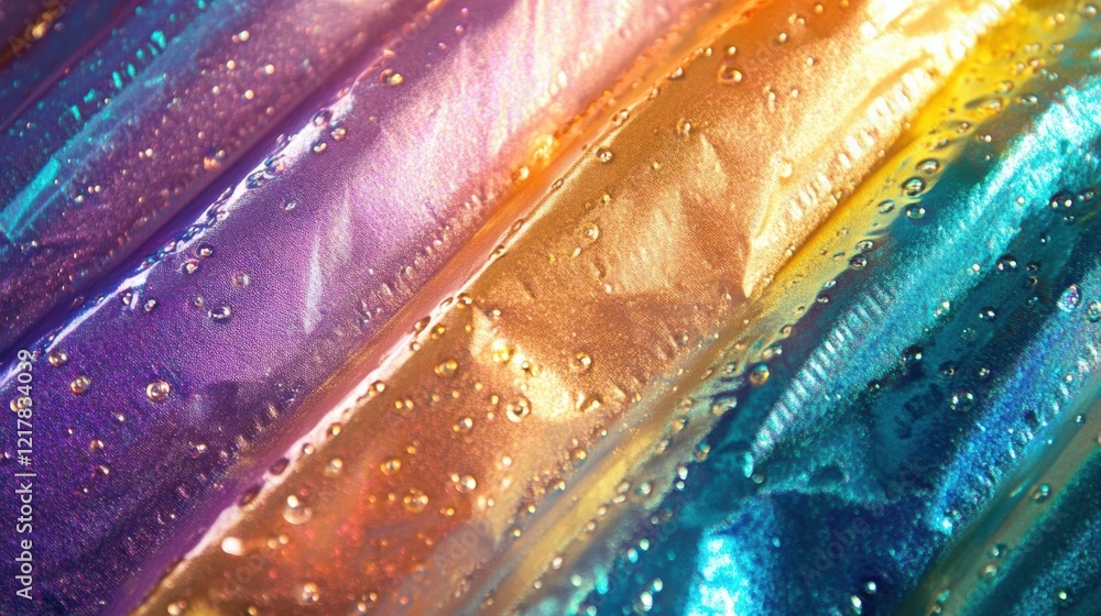Poster a vibrant closeup of a stack of sustainable bubble mailers made from recycled materials featuring th