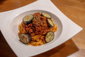 ナスのボロネーゼ