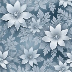 Frosted floral patterns with icy shiny details 