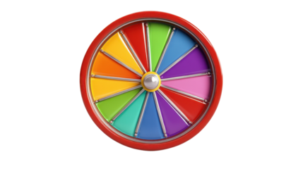 Fortune wheel color on transparent background