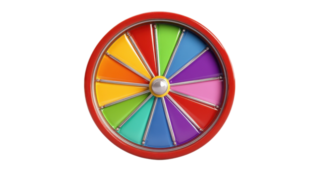Fortune wheel color on transparent background