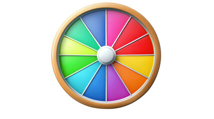 Fortune wheel color on transparent background