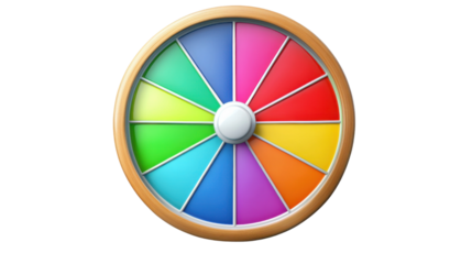 Fortune wheel color on transparent background