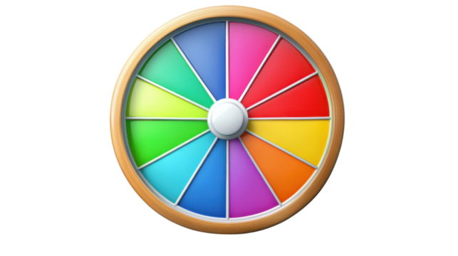 Fortune wheel color on transparent background