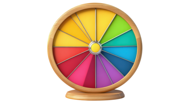 Fortune wheel color on transparent background