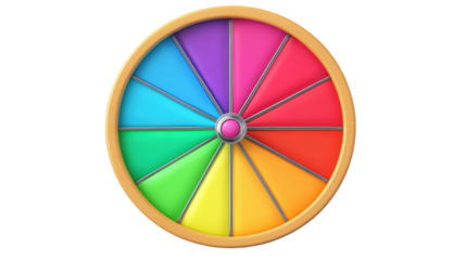 Fortune wheel color on transparent background