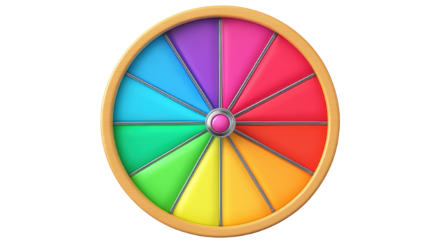 Fortune wheel color on transparent background