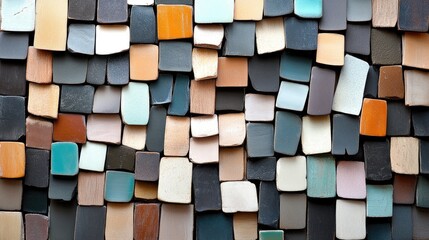 Colorful Ceramic Tile Mosaic A Textured Abstract Background