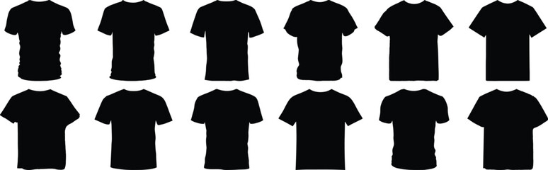 Tshirt silhouette set vector design big pack of clothing illustration and icon