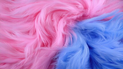Obraz premium Pink and Blue Cotton Candy Texture Background. A Whimsical Sweet Treat Food Photography