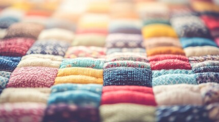 Fototapeta premium Vibrant Textile Patterns with Soft Light Background