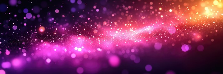 Vibrant Glowing Particles Abstract Background