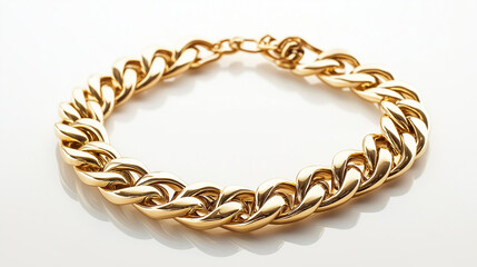 Obraz premium golden necklace isolated on white background