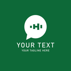 H messenger logo design for your business