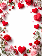 Valentines border frame copy space area