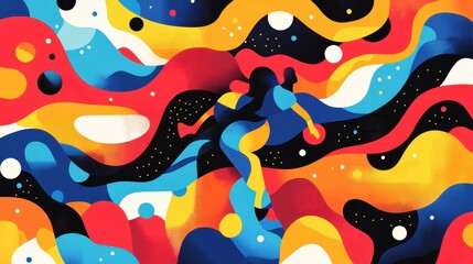 Bold and vibrant neon abstract design perfect for showcasing speed and movement in sports advertising and events.