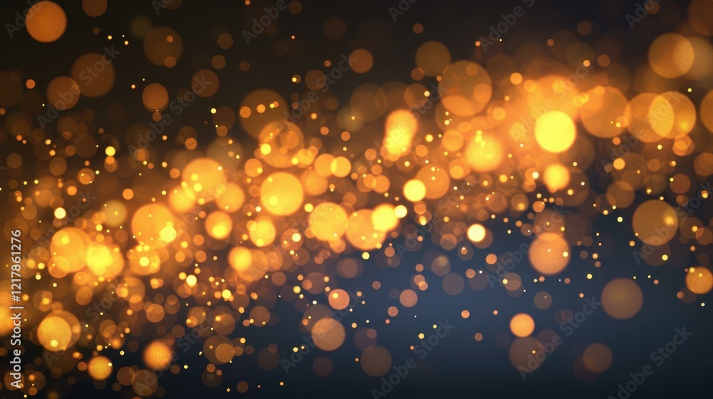 Poster transform your design with stunning gold dust light bokeh, perfect for adding a festive touch to any