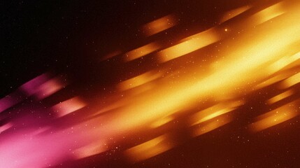 An abstract image displaying a vibrant blend of hues in motion, featuring warm colors like orange, pink, and gold in a glowing visual effect.