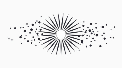 Obraz premium Bright starburst glow effect with shimmering sparkles on a clean white backdrop, perfect for vibrant designs.