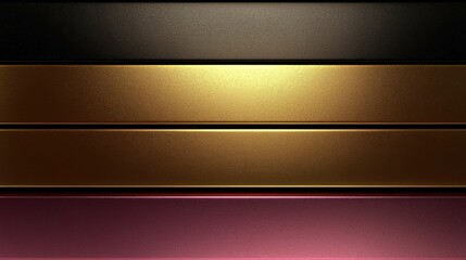 This image features a visually striking arrangement of layered metallic textures in gold, black, and pink, showcasing a mix of elegance and modernity.